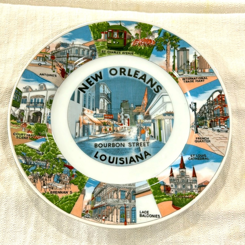 Vintage Collector State Plate New Orleans Louisiana.